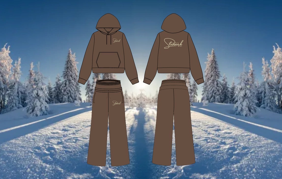 Mocha Brown Double Stack Tracksuit